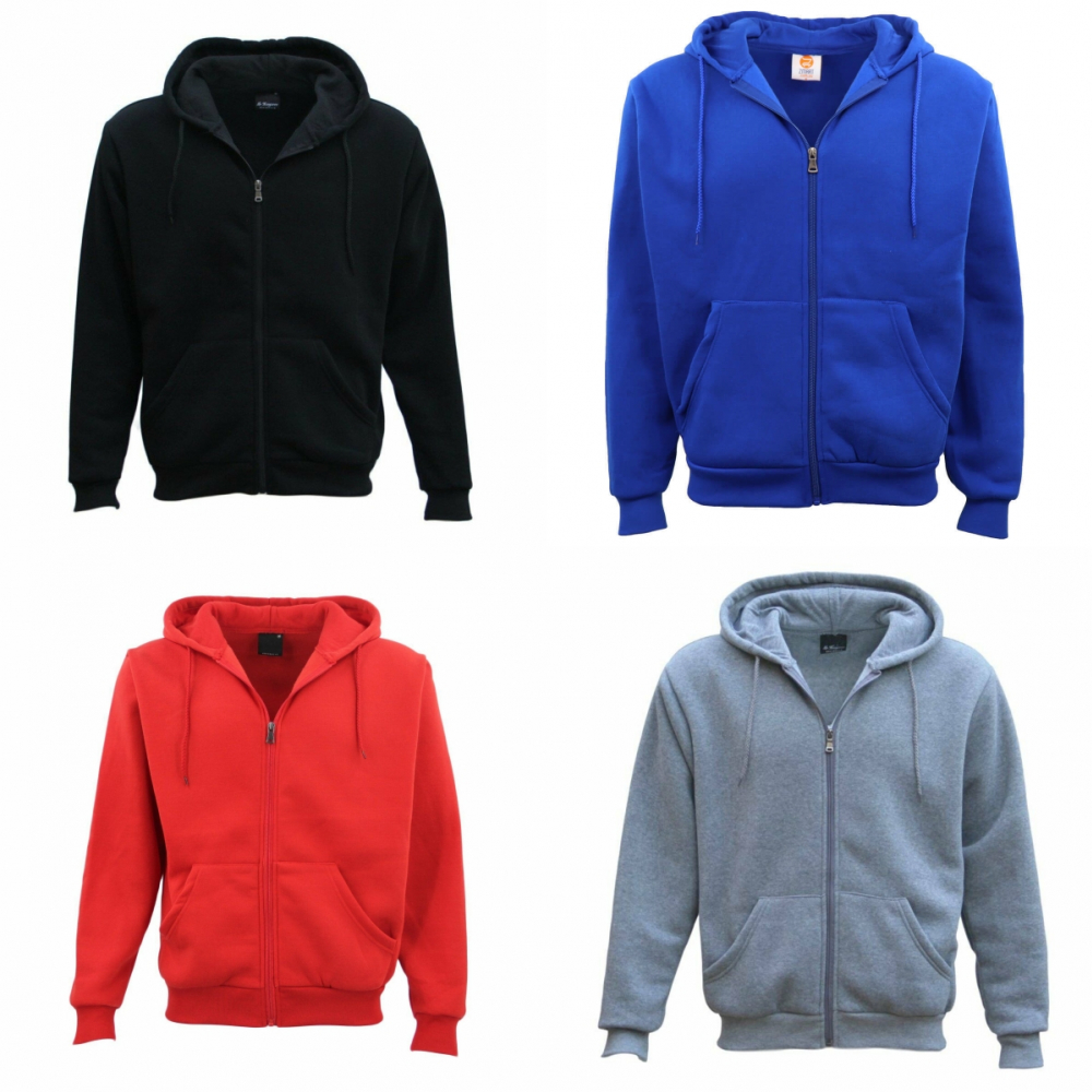 Plain Color Zip Up Hoody