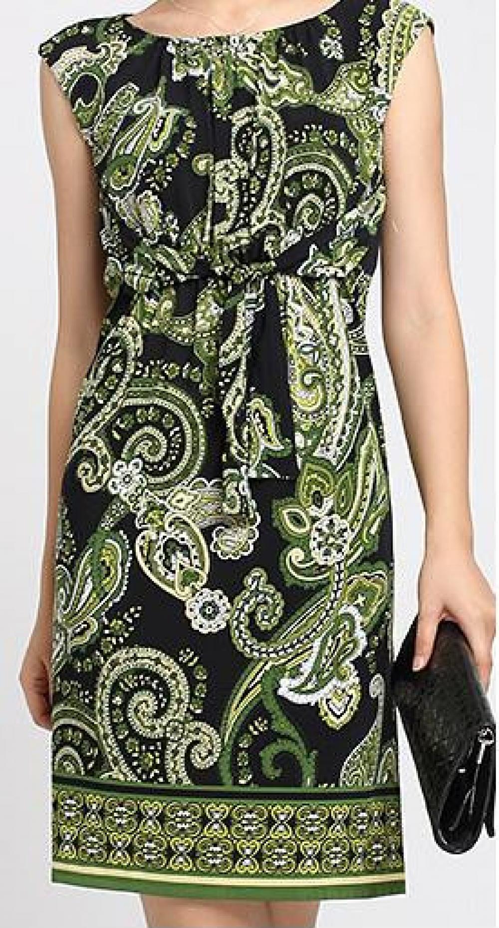 Sleeveless Floral Print Tie Waist Dress