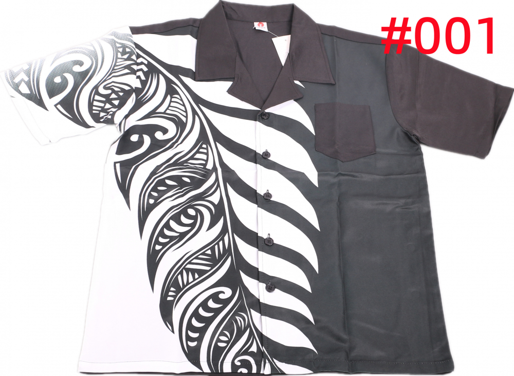 Mens Printed Short  Sleeve Shirt #003